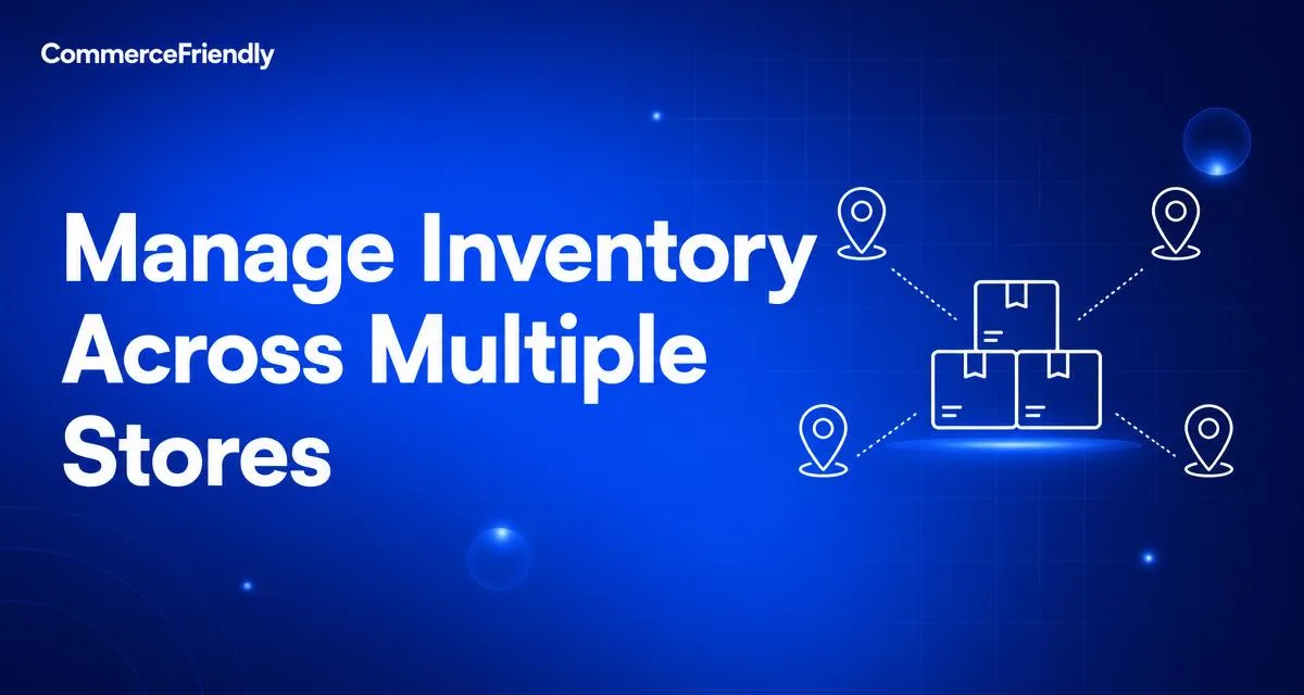 Multi-store inventory management diagram showing allocation, buffers, transfers and reorder points